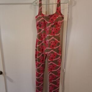 Floral Pink and Brown Jumpsuit